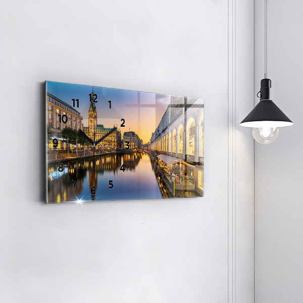 Vízszintes üvegóra Hamburg városháza