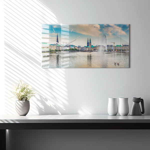 Vízszintes üvegóra Binnenalster Hamburgban