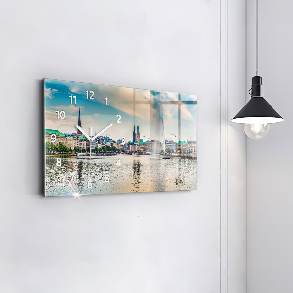 Vízszintes üvegóra Binnenalster Hamburgban
