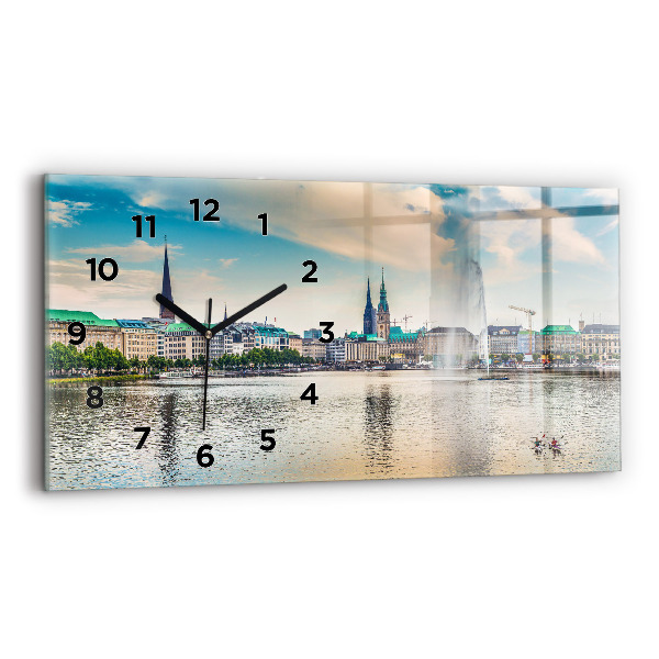 Vízszintes üvegóra Binnenalster Hamburgban