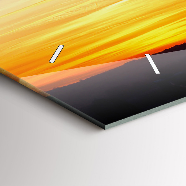 Vízszintes üvegóra Épület és naplemente