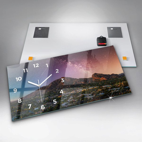 Vízszintes üvegóra Hegyi táj