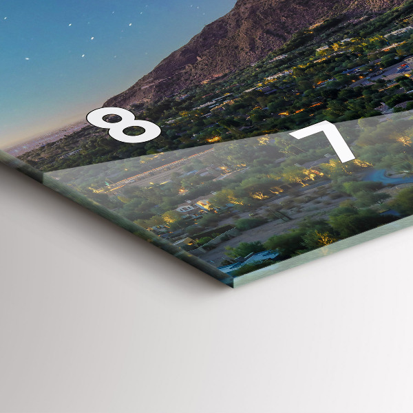 Vízszintes üvegóra Hegyi táj