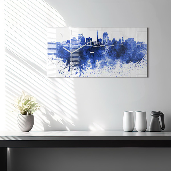 Vízszintes üvegóra San Antonio akvarellek