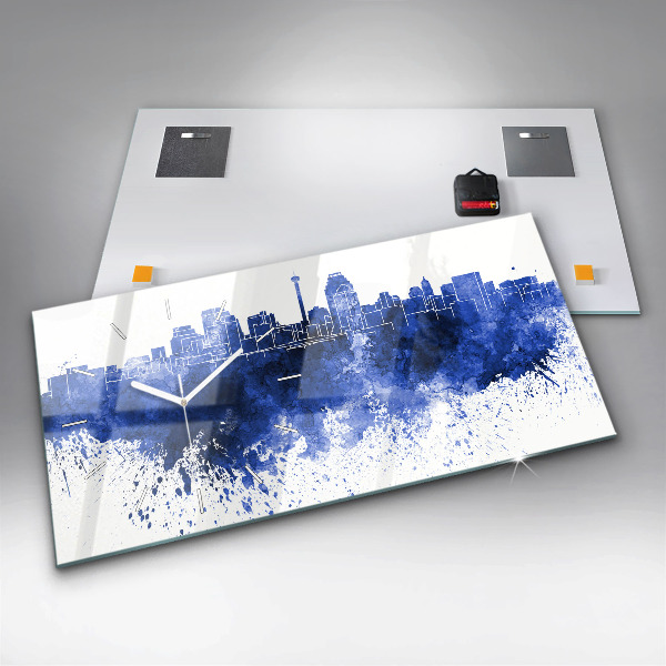 Vízszintes üvegóra San Antonio akvarellek