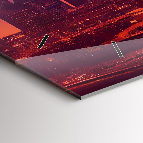 Vízszintes üvegóra Philadelphia City éjjel