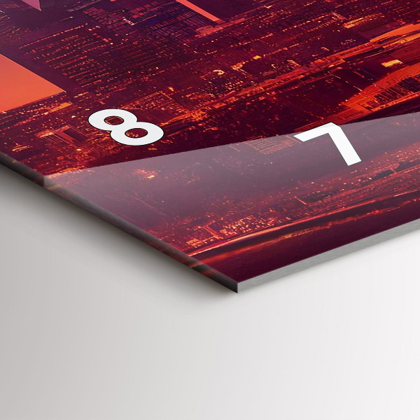 Vízszintes üvegóra Philadelphia City éjjel