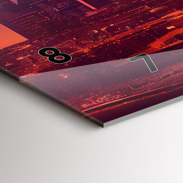 Vízszintes üvegóra Philadelphia City éjjel