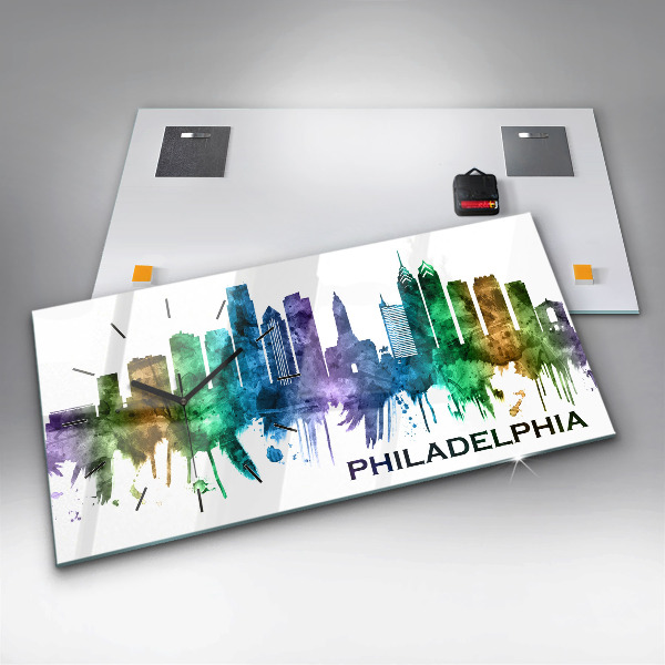 Vízszintes üvegóra Színes Philadelphia