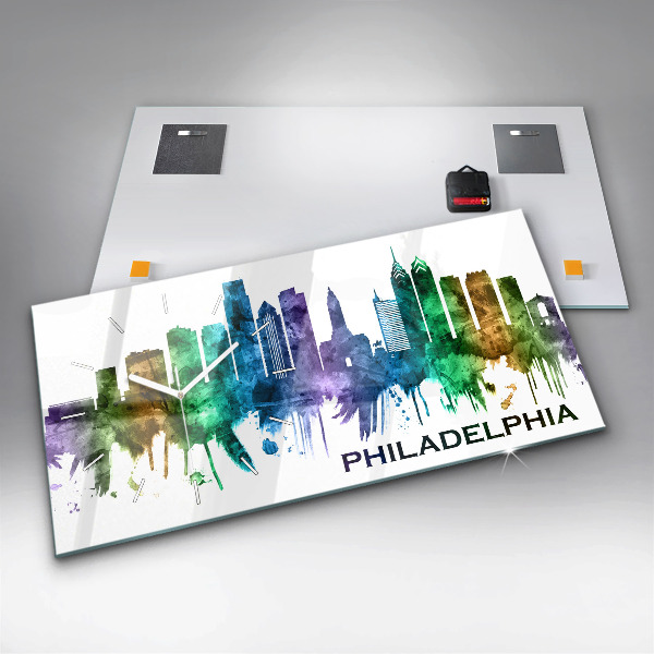 Vízszintes üvegóra Színes Philadelphia