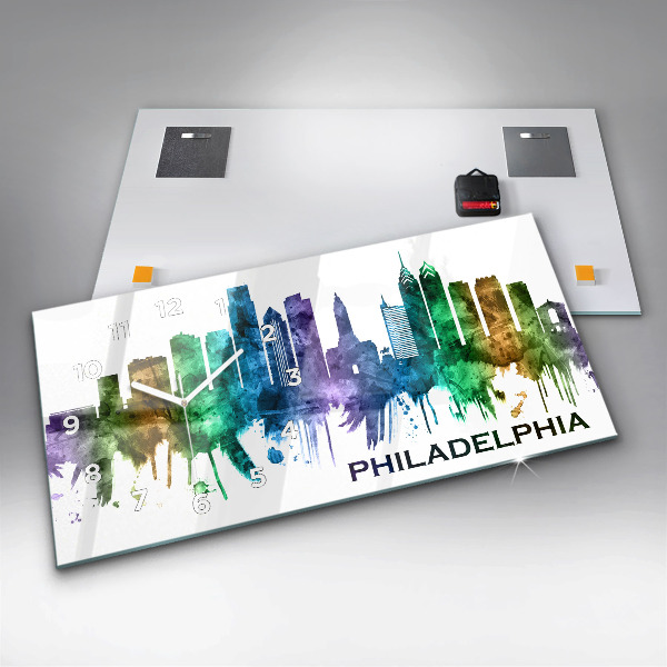 Vízszintes üvegóra Színes Philadelphia