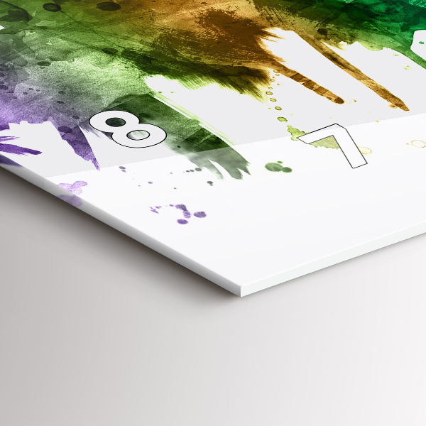 Vízszintes üvegóra Színes Philadelphia