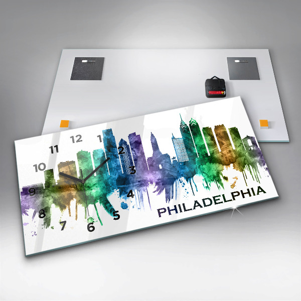 Vízszintes üvegóra Színes Philadelphia