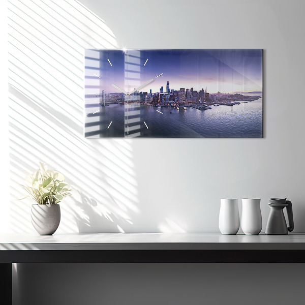 Vízszintes üvegóra Kilátás San Franciscora