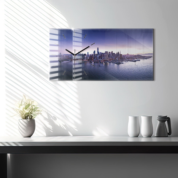 Vízszintes üvegóra Kilátás San Franciscora