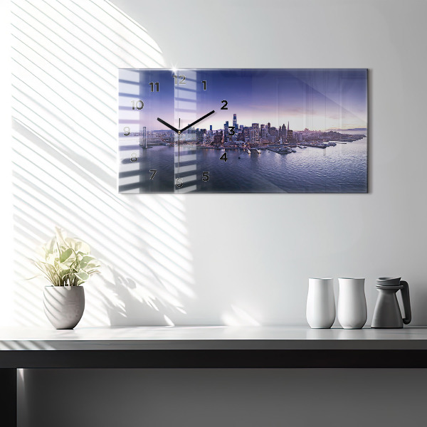 Vízszintes üvegóra Kilátás San Franciscora