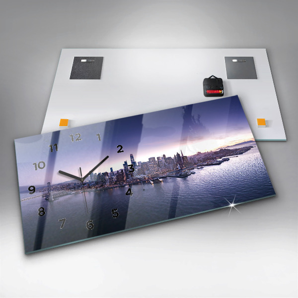 Vízszintes üvegóra Kilátás San Franciscora