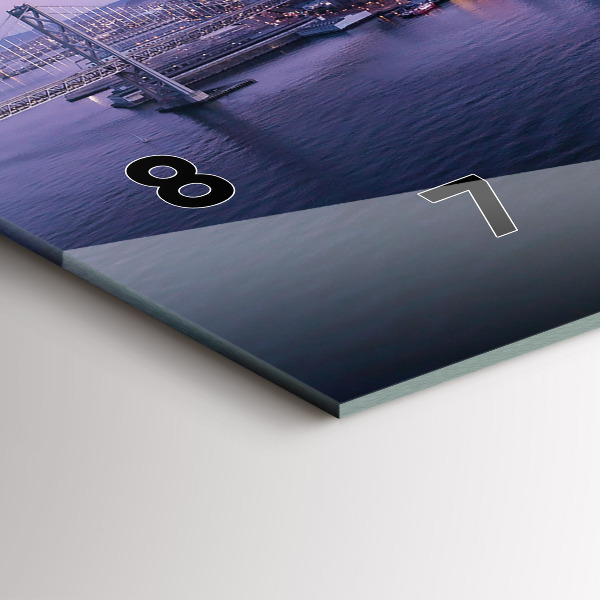 Vízszintes üvegóra Kilátás San Franciscora