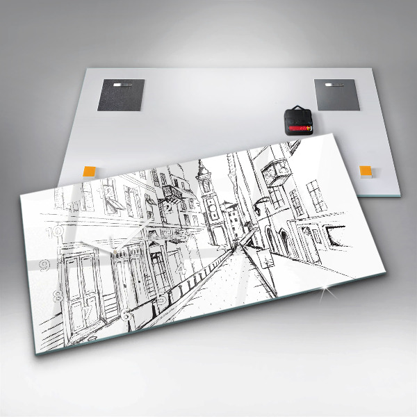 Vízszintes üvegóra Provence város rajza