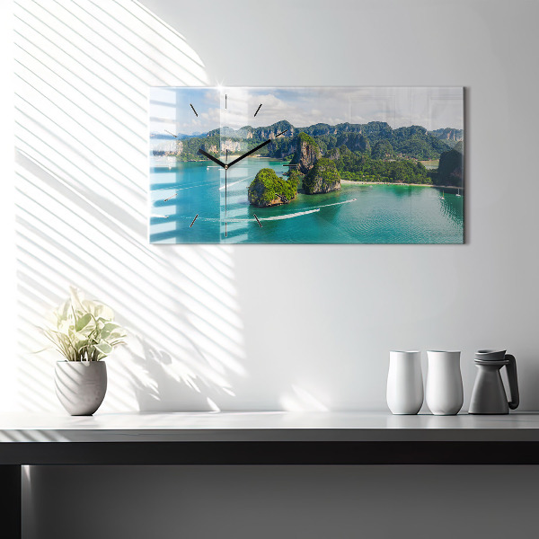 Vízszintes üvegóra Egy sziget Thaiföldön