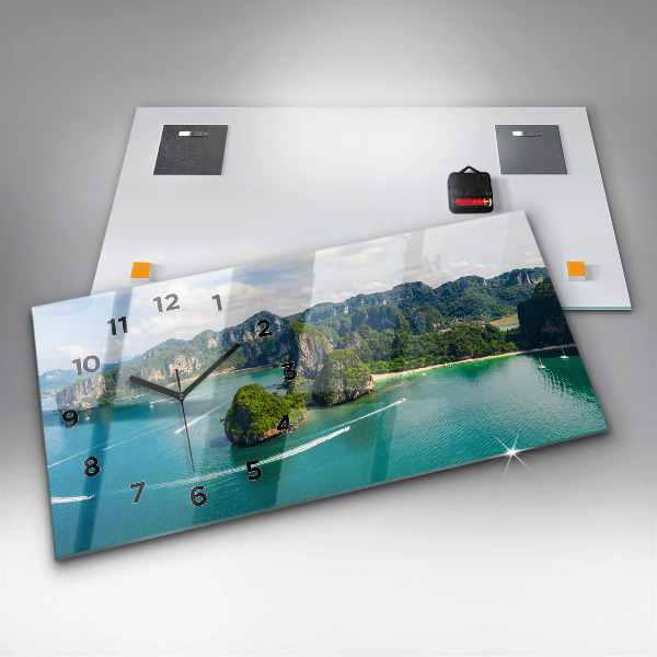 Vízszintes üvegóra Egy sziget Thaiföldön