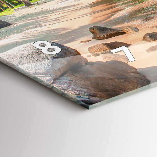 Vízszintes üvegóra Gyönyörű tengerpart Thaiföldön