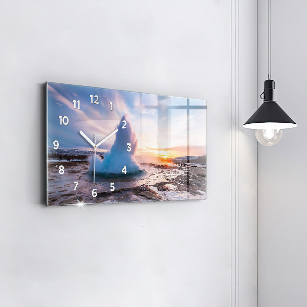 Vízszintes üvegóra Gejzír Izland szigetén