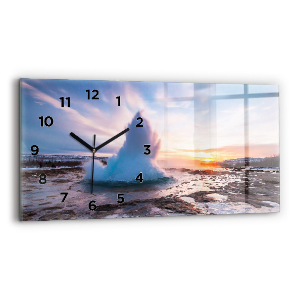 Vízszintes üvegóra Gejzír Izland szigetén