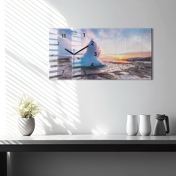 Vízszintes üvegóra Gejzír Izland szigetén