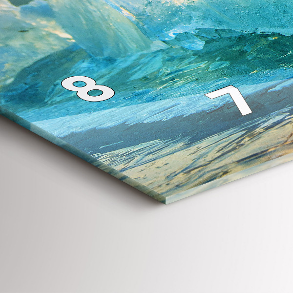 Vízszintes üvegóra Jéghegy és napkelte