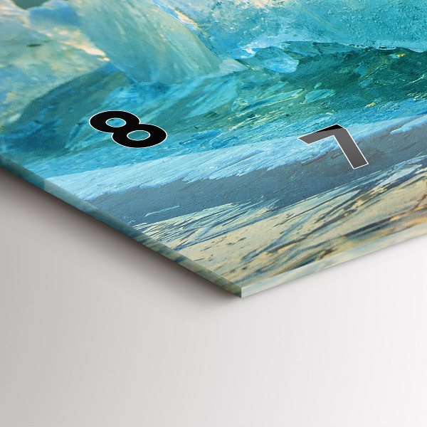 Vízszintes üvegóra Jéghegy és napkelte