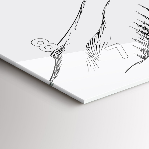 Vízszintes üvegóra Rajzolt hegyek