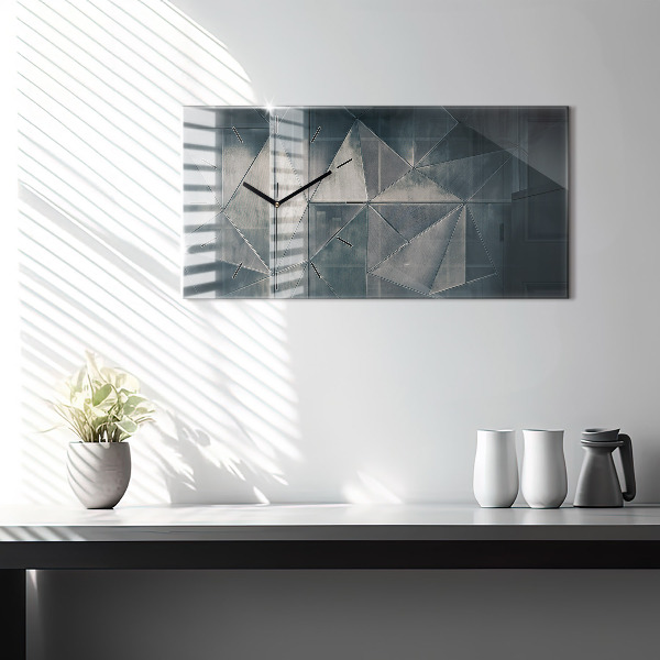 Vízszintes üvegóra Fém absztrakt háromszögek