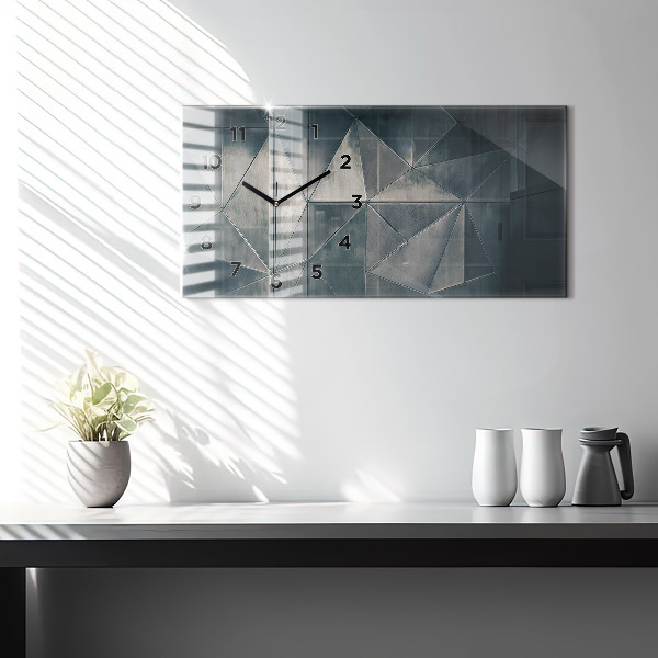 Vízszintes üvegóra Fém absztrakt háromszögek