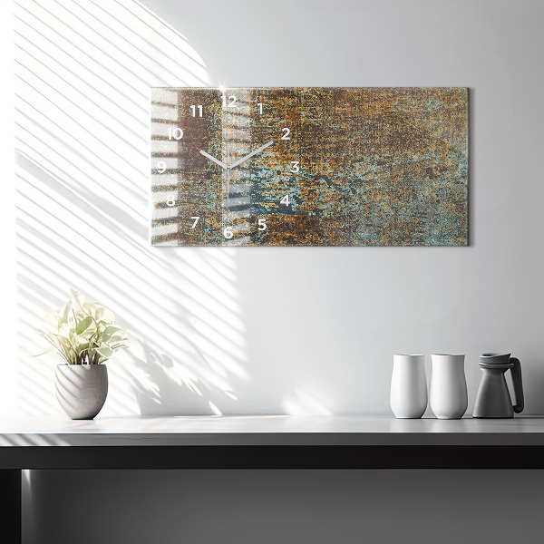 Vízszintes üvegóra Régi fém textúra