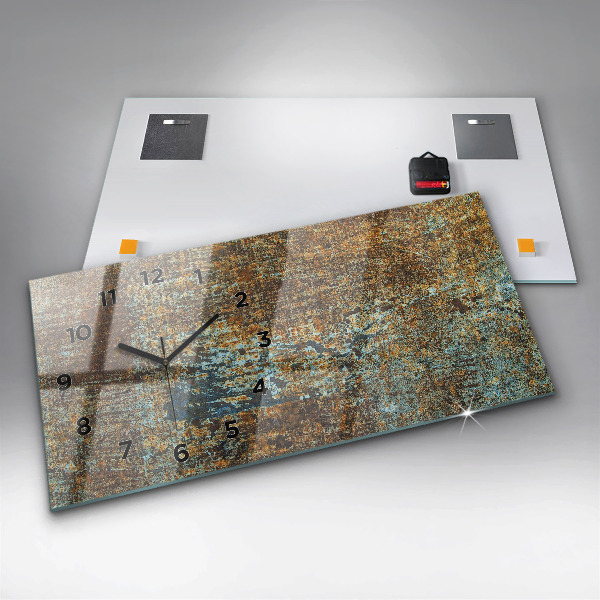 Vízszintes üvegóra Régi fém textúra