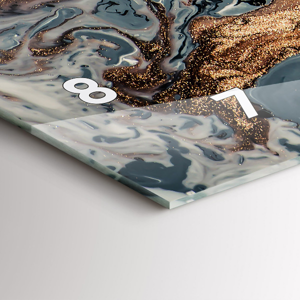 Vízszintes üvegóra Márvány művészet absztrakt