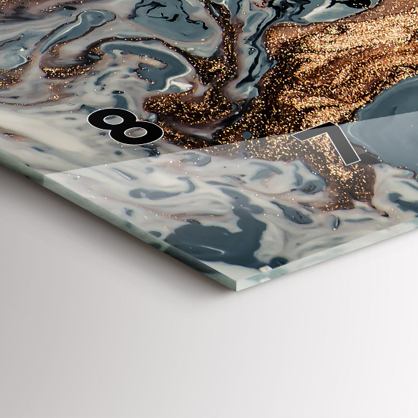 Vízszintes üvegóra Márvány művészet absztrakt