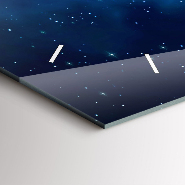 Vízszintes üvegóra Sötét égbolt csillagai