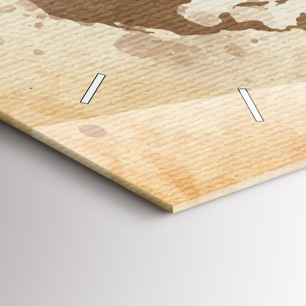 Vízszintes üvegóra Festett világtérkép