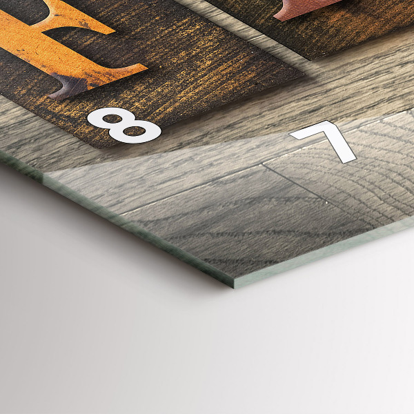 Vízszintes üvegóra A feliratcsalád