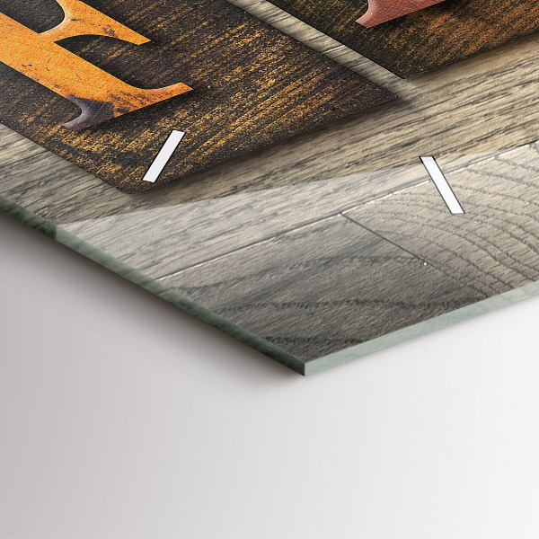 Vízszintes üvegóra A feliratcsalád