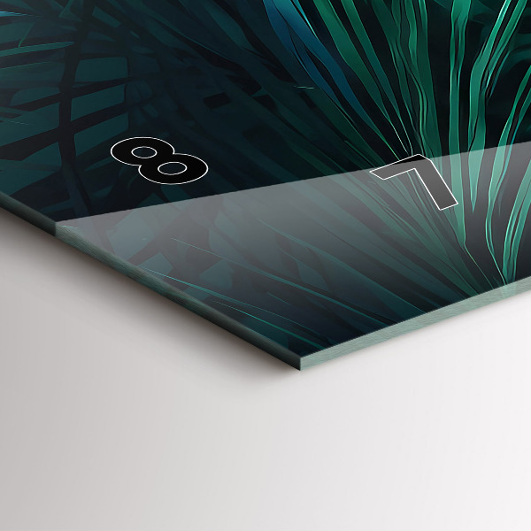 Vízszintes üvegóra Trópusi levelek