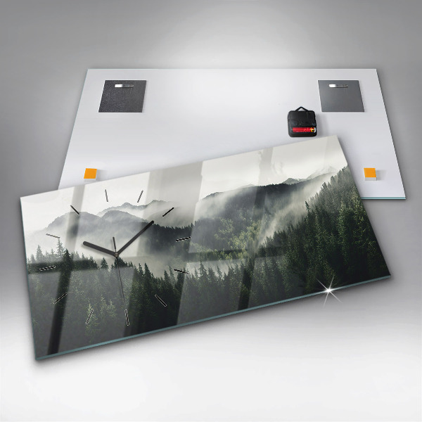 Vízszintes üvegóra Erdei táj