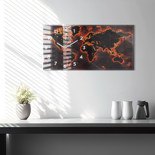 Vízszintes üvegóra Világtérkép