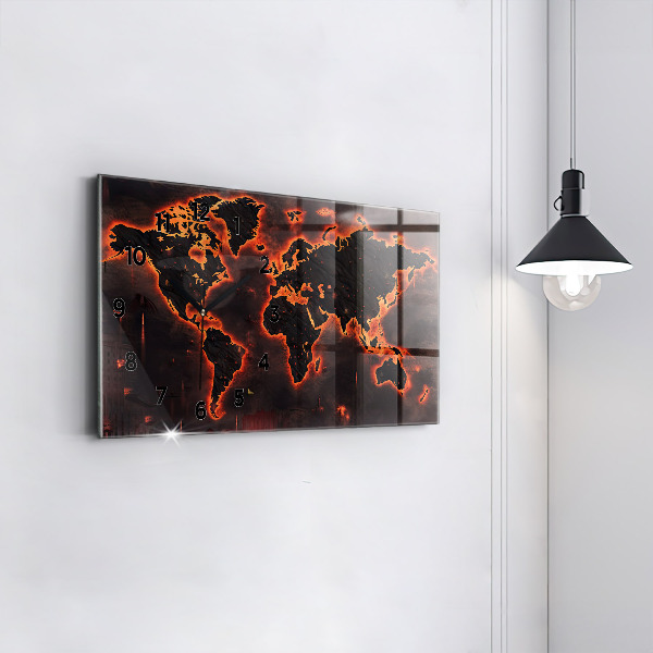 Vízszintes üvegóra Világtérkép