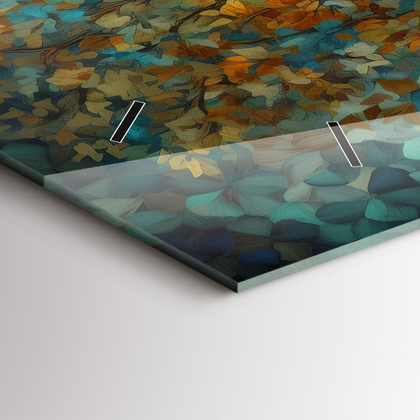 Vízszintes üvegóra Mozaik fa