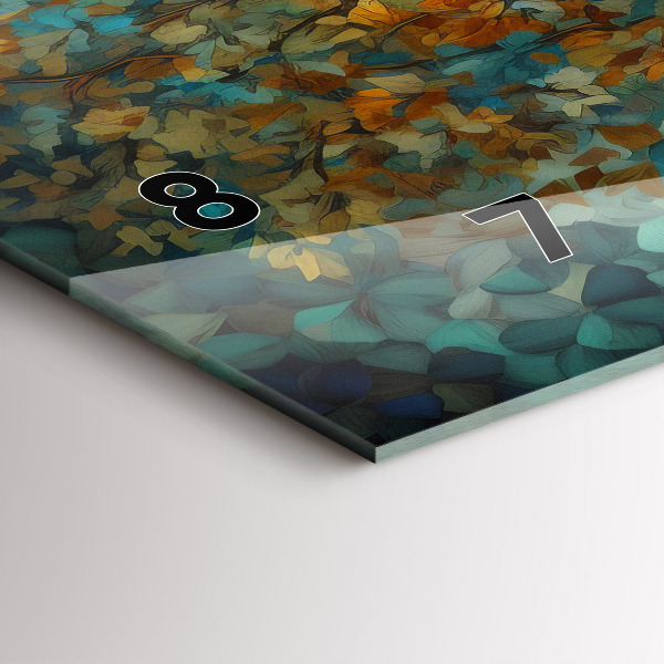 Vízszintes üvegóra Mozaik fa