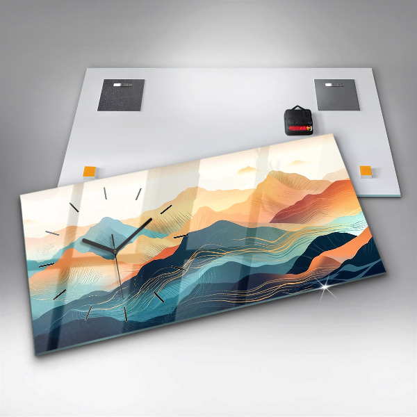 Vízszintes üvegóra Hegyi táj