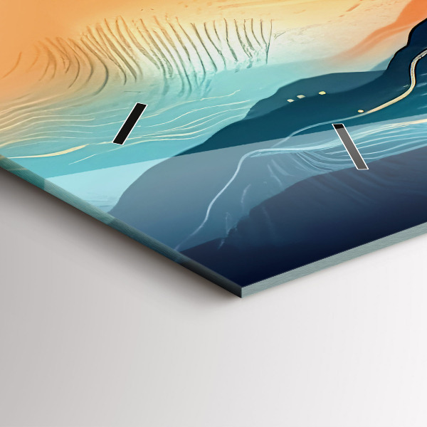 Vízszintes üvegóra Hegyi táj